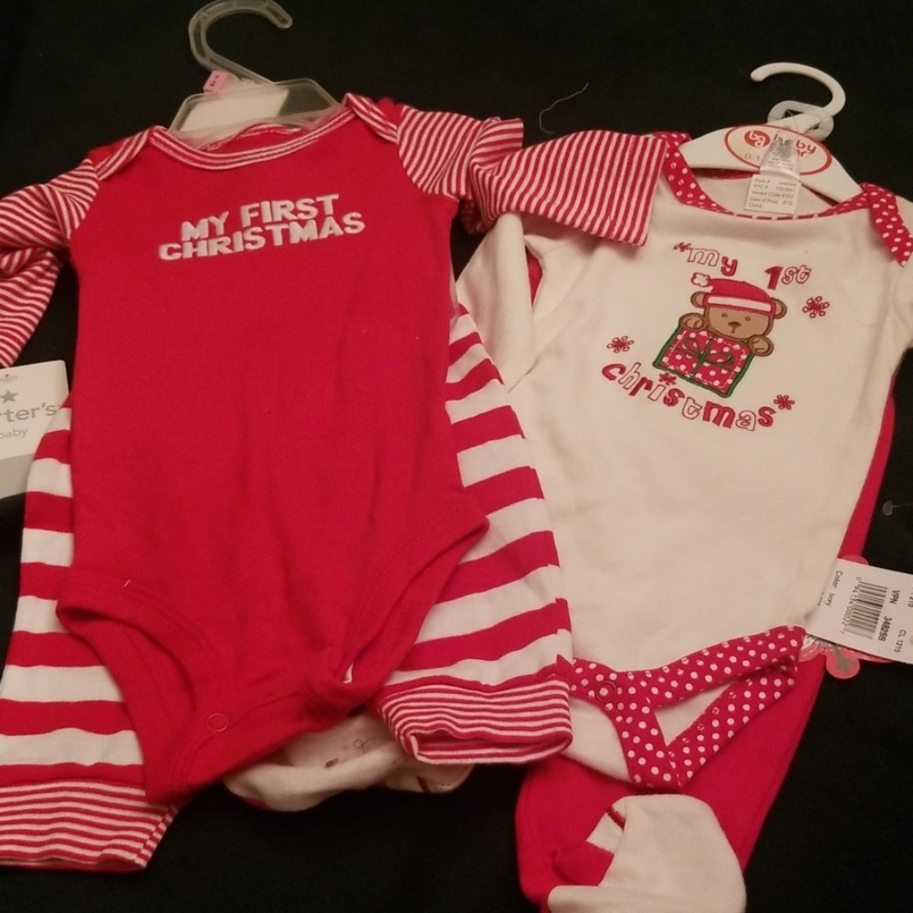 2 Newborn Christmas Outfits NWT